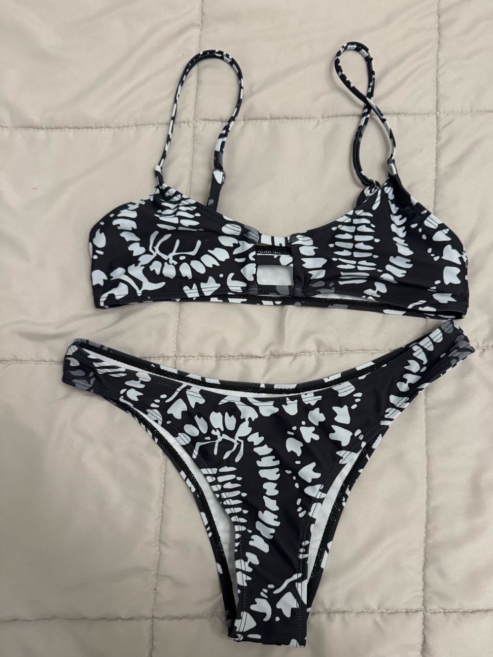 Black & White Floral Bikini Set - Women Intimates & Sleepwear